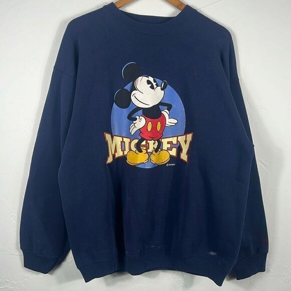 đ„True Vintage MICKEY MOUSE LOONEY TUNESâLicensed Crewneck Sweatshirt Sz XL - EU - Picture 1 of 16